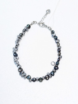 Браслет из натурального синего жемчуга