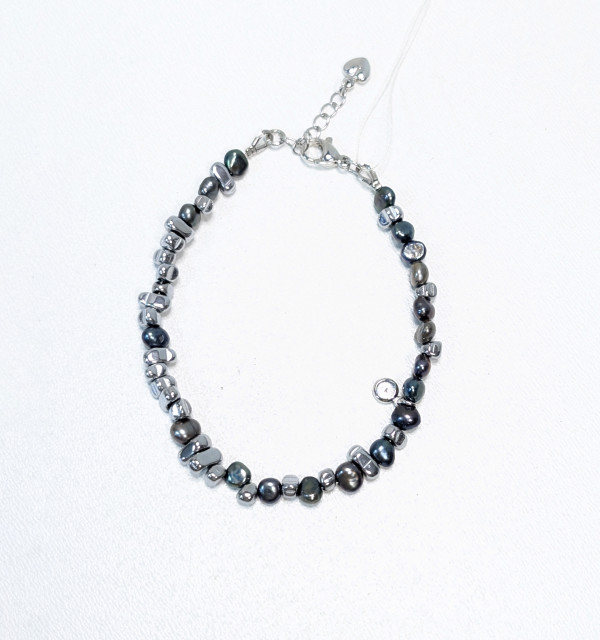 Браслет из натурального синего жемчуга