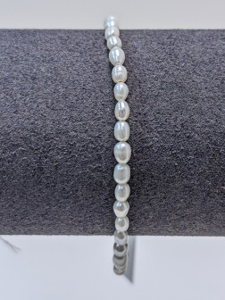 Браслет из натурального жемчуга (продольного)