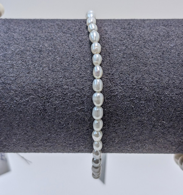 Браслет из натурального жемчуга (продольного)