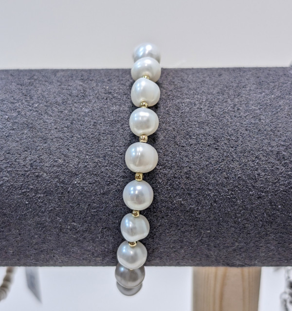 Браслет из натурального жемчуга (круглого)