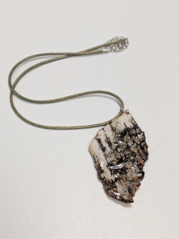 Двусторонний кулон "Березовая кора"